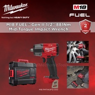 Milwaukee M18 FUEL™ Gen II 1/2" 881Nm Mid-Torque Impact Wrench (M18 FMTIW2F12)