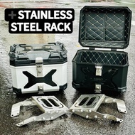 COMBO SET SMRT X SERIES ALUMINIUM DESIGN ABS BOX HIGH QUALITY WITH DOUBLE LOCK SAFETY TOP BOX 38L 45