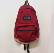 Jansport 酒紅色 麂皮 電腦包 後背包 書包 RIGHT PACK 聖誕紅 #開運紅