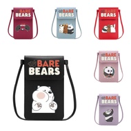 Korean Crossbody Long Wallet We Bare Bears Bag Student Mobile Phone Bag Shoulder Bag