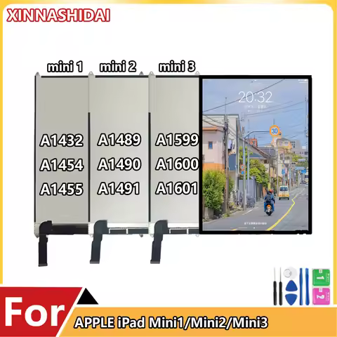 100% LCD For iPad mini 1 A1432 A1454 A1455 LCD Display Screen For iPad Mini2 mini3 Tablet lcd Replac