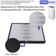 Fits Honeywell PAC35M PAC35M2101S Air Purifier Replacement 2-in-1 HEPA &amp; Activated Carbon Filter