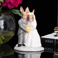 英國Royal Doulton班尼兔Bunnykins Wedding Day手工陶瓷工藝擺飾