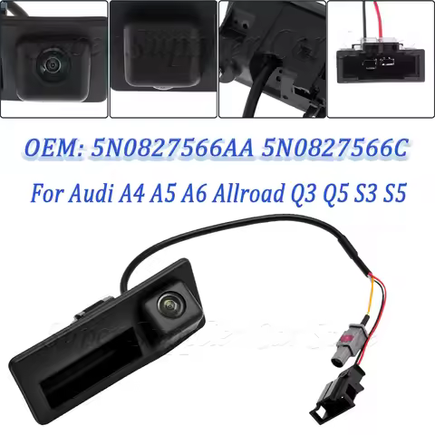 New Tailgater Release Handle Backup View Camera For Audi A4 A5 A6 Allroad Q3 Q5 S3 S5 5N0827566AA 5N