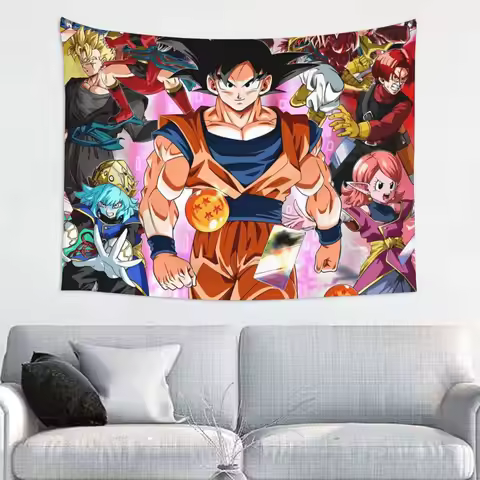 Dragon Ball Z Japan Cartoon Tapestry Wall Hanging Hippie Fabric Tapestry DBZ Goku Bohemian Blanket W