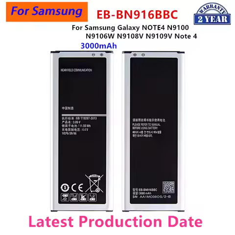 Brand New EB-BN916BBC 3000mAh Battery For Samsung Galaxy NOTE4 N9100 N9106W N9108V N9109V Note 4 Bat