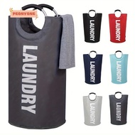 PEONYTWO Extra-Large Laundry Basket, Padded Handle Foldable Design Waterproof Laundry Basket, Multi-