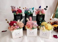 藍芯手作│乾燥盆花・乾燥花 畢業花束 生日禮物 母親節禮盒 開幕