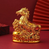 Zodiac Golden Horse Piggy Bank Decoration Desk Computer Craft Desk Home Tabletop Item Fortune G7p9