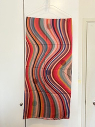 Paul Smith Classic Swirl Scarf Wool Blend Burberry Vivienne Westwood Missoni Style 彩色條紋 羊毛 圍巾 披肩 英國名