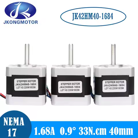 Jkongmotor Nema17 Stepper Motor 0.9 Degree Higher precision 3.3kg.cm 33N.cm 1.68A 2.8V 17HS4401 4-Le