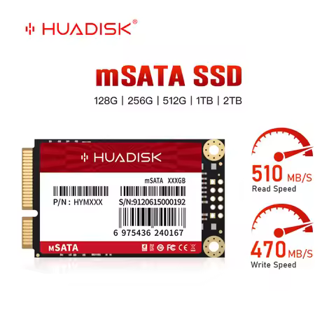 HUADISK mSATA SSD 512GB 256GB 128GB 1TB Ssd 2TB Mini hd Sata 3 Internal Solid State Disk for for Des