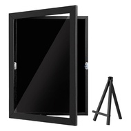 Enamel Pin Display Case Large Capacity Dustproof Easy to Install Tabletop Black Pin Display Board Wa