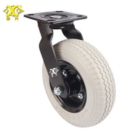 Gray PU Cart Manufacturer Foam Wheel Heavy Duty 27cm Rubber Wheel Caster Universal Wheel Polyurethan