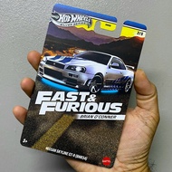 Kad custom size Mainline - Nissan Skyline GT-R (BNR34) Silver Series Brian O'Conner
