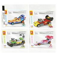 4IN1SET MAINAN BRICKS BLOCK SEMBO FAMOUS CAR RACING 607309