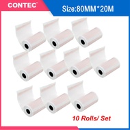 CONTEC 80MM * 20M กระดาษพิมพ์กระดาษบันทึกกระดาษความร้อนสำหรับเครื่อง ECG ECG300G E3 E3M