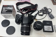 Canon EOS 600D 配 一個 EFS18-55mm鏡頭 和 一個55mm 鏡頭 共2個鏡頭 全配件齊，2個原裝電池