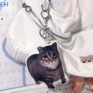 FENGHA Vocal Cat Meme Keychain, Fashion Electric Oiiai Cat Pendant, Cute Creative Funny Plush Huh Ca