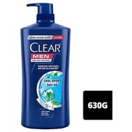 Dầu Gội Clear Men Cool Sport Bạc Hà Sạch Gàu Mát Lạnh 630g đánh bay gàu ngứa