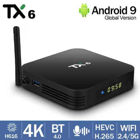 Original Tanix TX6 Smart TV Box Allwinner H616 Android10 2.4G/5G WIFI BT Ultra HD Dual Antenna TV Pr
