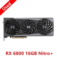 Shipa 6800XT Sapphire RX RX6800 6800 XT Nitro + การ์ดการ์ดจอ GPU 16GB การ์ดเล่นเกม Radeon RX6800XT ก