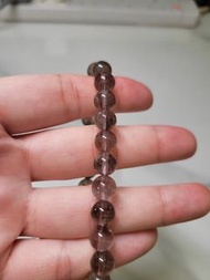 天然玻璃體彼岸花黑紫超七手串