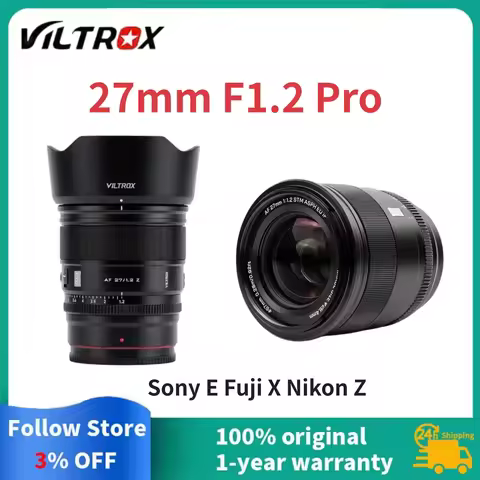 VILTROX 27mm F1.2 Pro Large Aperture APS-C Prime Lens For FUJIFILM X Sony E Nikon Z Mount APS-C Mirr