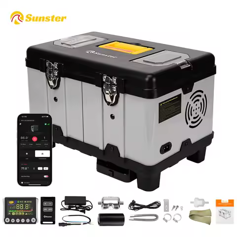 TB10 8KW Toolbox Diesel Heater Air Heater 12V/24V/220V With constant temperature Bluetooth app night