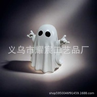 Rock Gesture Ghost Cute Ghost Statue Rock Ghost Statue Halloween Mini Ghost Statue