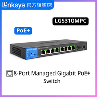 LINKSYS - LGS310MPC 8-Port Managed Gigabit PoE+ Switch with 2 1G SFP Uplinks 110W TAA Compliant