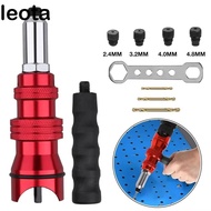 LEOTA Electric Rivet, Aluminum Alloy Quick Install Rivet Adapter, Efficient Multi-function Removable