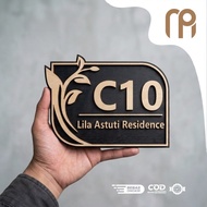 Custom 3D Embossed Wooden House Numbers | Exclusive 2-Layer Multiplex House Address Board