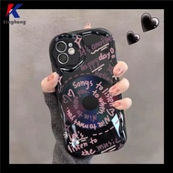 For Case Infinix Hot 8 9 20 12 30 10 11 Play 8 Lite 9 PRO 11 Plus 10 Lite 20i 30i Note 12 PRO 12 Turbo G96 Fashion Love Heart English Doodle Shockproof 3D Wavy Curved Edge Cover