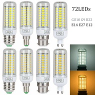 Corn Bulb 72LED 2835 SMD GU10 G9 B22 Bayonet AC 110V 220V Spotlight Candle Lampada Replace