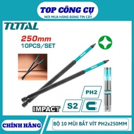 TOTAL TOTALS Set of 10 screwdriver bits PH2x250mm TACIM16PH2103