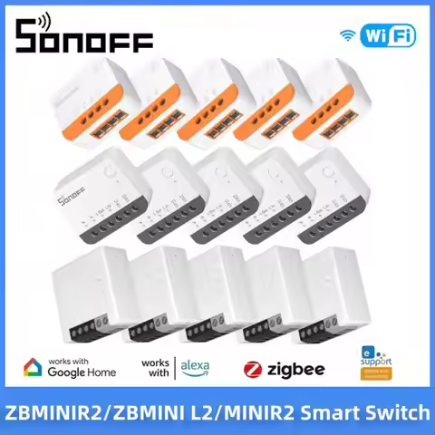 NEW SONOFF ZBMINIR2/ZBMINIL2 Smart Zigbee Switch Two-Way Control With/without Neutral Alexa Home Ass