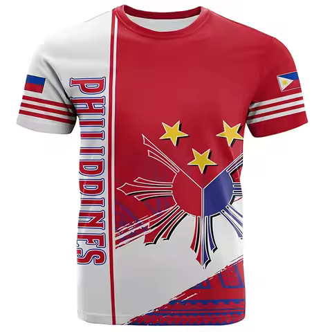 Philippine Flag Men's T-shirt - 3D Summer Outdoor Training Sport Quick-drying Breathable Men's Cloth