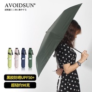 OHIA 黑胶伞 超轻黑胶伞 98g UPF50+ Sun Protection Umbrella Waterproof Portable Compact Lightweight Fast-Dryin