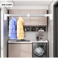 Punch-free Clothes Rod Adjustable Curtain Rod Clothes Rail Towel Hanging Bar Shower Curtain Rod