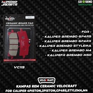 Brake Pads VC115 Brake Pad Brakepad Front Rear Velocraft Ceramic Brake Pad Caliper Radial Brembo GP4