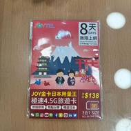 JOYTEL 日本8天8GB上網卡