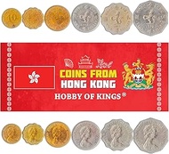 6 Coins from Hong Kong | Hong Kongers Coin Set Collection 10 20 50 Cents 1 Dollar 2 5 Dollars | Circ