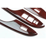 For 2007-2013 Left Hand Drive 4PC Wood ABS Car Door Window Lift Switch Buttons Cover Trim Replacemen