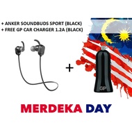 ANKER SOUNDBUD SPORT (BLACK) + FREE GP CAR CHARGER 1.2A (BLACK)