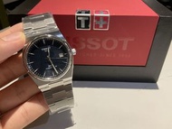 ✅全新✅天梭最新款✅TISOO T137407.PRX  ✅動力80小時✅100米深度防水✅快拆錶帶✅40mm✅夜光✅藍色方形浮雕壓紋圖案✅夜光✅ T137.407.11.041.00 TISSOT 