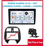 NISSAN ALMERA 2012-2015 9" ANDROID CASING - 1 SET (ANDROID PLAYER T3L + CASING + CAMERA)