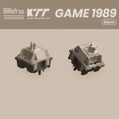 80Retros X KTT GAME1989 White Switch HIFI Linear Switches 43g POM+TPE Factory Lubrication Custom Mec