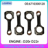 4PCS Connecting Rod Set For D20r D22r SsangYong 2.0 L T GAS L4 Actyon Sports 2 Stavic 2.0L New Koran