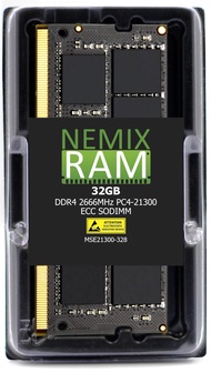 NEMIX RAM 32GB (1X32GB) DDR4 2666MHZ PC4-21300 2Rx8 1.2V 260-PIN ECC SODIMM